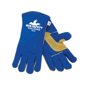 Gte WELDING, carnaza de res, forro, cosido kevlar®, azul