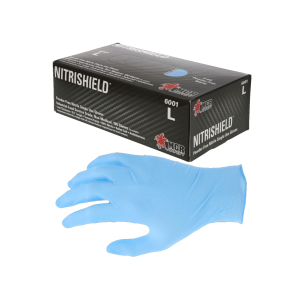 Gte DURASHIELD, nitrilo, 4 mil, sin talco, azul