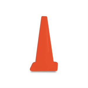 CONO DE PVC CON BASE NARANJA 45 CM.