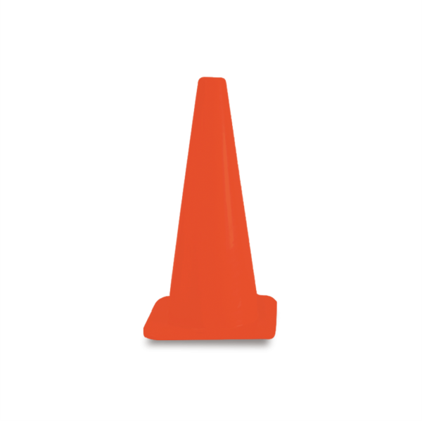 CONO DE PVC CON BASE NARANJA 45 CM.