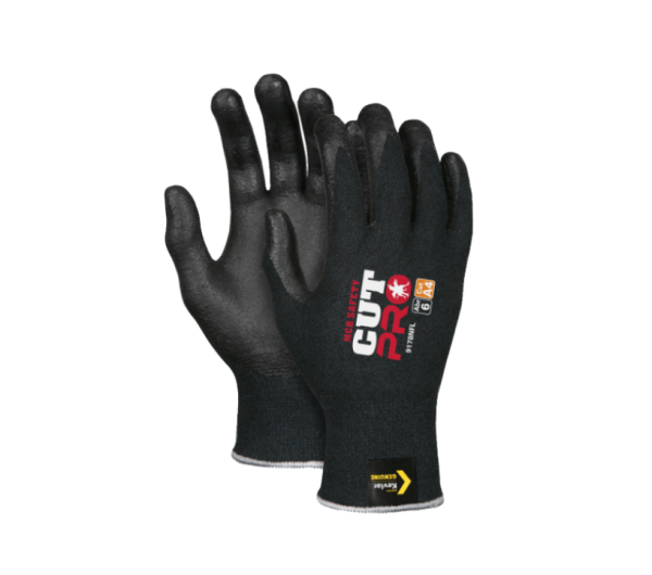Gte de Kevlar Negro sobre Nitrilo Negro Espumado