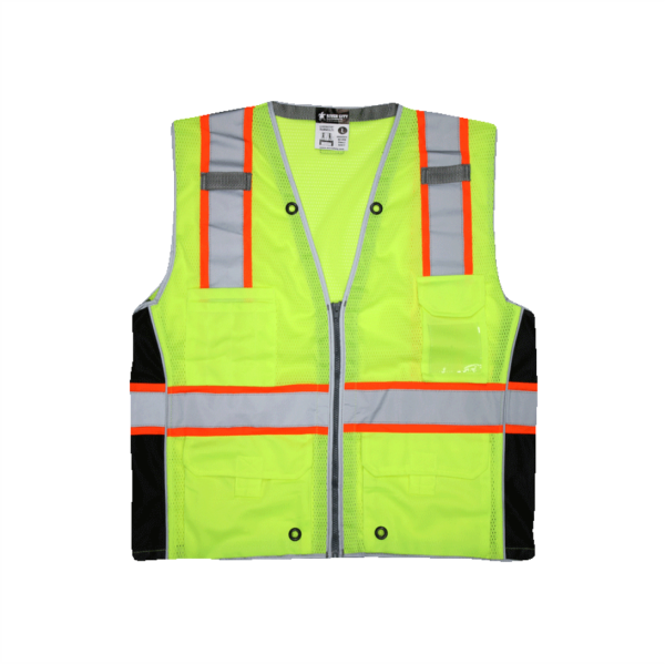 Chaleco Luminator, Clase 2 Lima, Plata/Naranja
