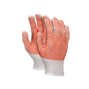 Guante Ind. 70/30 alg/poli pvc naranja 2 lad