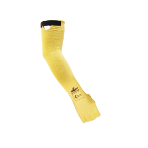 Manga 100 % kevlar amarillo 24 "con taqueo en dedos