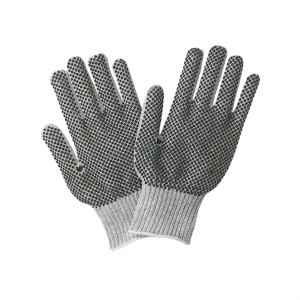 Guante 70/30 alg/poly pvc ambos lados ligero gris