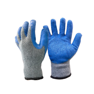 GUANTE POLIESTER ALGODON CON PALMA DE LATEX AZUL